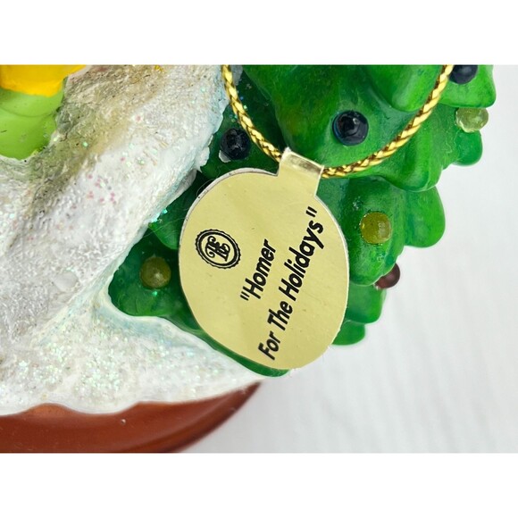 SIMPSONS Bradford Christmas Ornament Illuminated “Homer For The Holidays” w/Tags - Picture 6 of 7